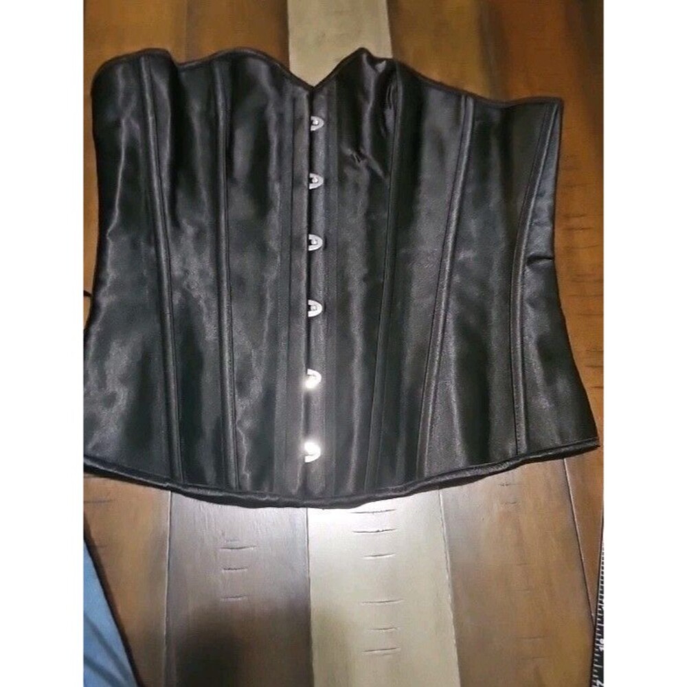 Chicastic Corset Womens  Black  XL With Hook Front Closure - Picture 2 of 8